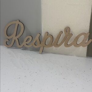 Etsy Respira Brown Wooden Wall Decor Sign